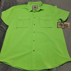 Tallwoods Button Down Mens XXLT Shirt Green Pistachio UPF 30 Water Resistant New